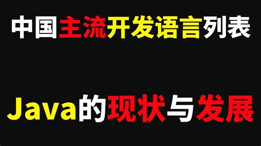 中国开发主流开发语言：Java的现状与发展