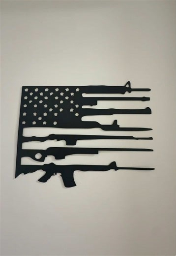 This gun metal wall art works in your gaming room, office, or anywhere 🫡🇺🇸 #wallartdecor #wallart #walldecoration #gamingdecor #fyp