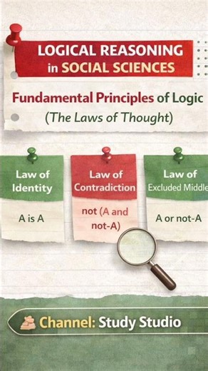 Fundamental Principles of Logic | The Laws of Thought | Logical Reasoning in Social Sciences |