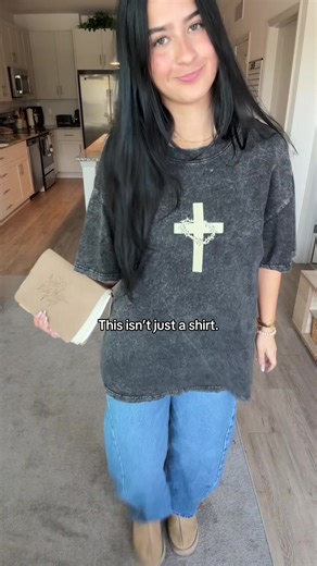 Wearing your faith but make it aesthetic. The washed vintage look makes it feel expensive and it’s under $24. Free shipping too. #FaithFashion #JesusFirst #TikTokShop #ChristianStyle #stockup