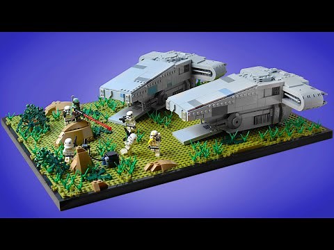 Lego The Mandalorian - Boba Fett vs Stormtroopers - Imperial Troop Transport MOC