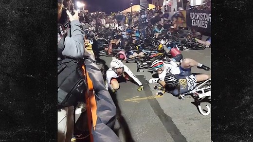 Massive Bike Crash Caught On Video, Flippin' Over Handlebars, Eating Pavement (VIDEO)