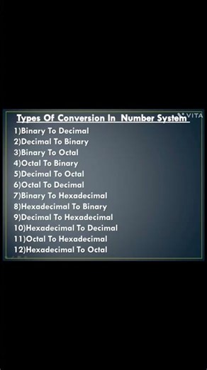 Binary, Decimal, Octal, Hexa Conversion | #shortsTypes of Conversion in Number System