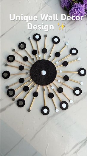 DIY Glitter Paper Wall Decor | Easy Mirror Art Idea ✨ | DIY Home Decor #shorts