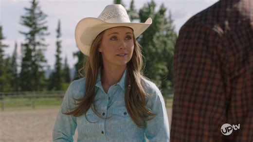 Watch how Amy uses bumper spurs to help Rocky! 🏇✨ Have you seen them in action? Catch the latest episode of #Heartland this Sunday at 7 PM ET! #HorseTraining | #Equestrian | #HorseRiding | UPtv