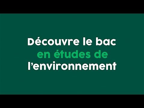 The UdeS environmental baccalaureate