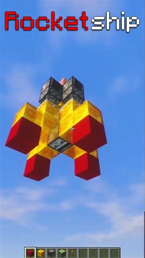 ​🛰️​​​WORKING ROCKETSHIP in Minecraft!! #shorts #minecraft #buildhacks