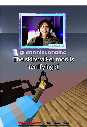Super duper scary. Twitch.tv/SaraIsLoading JOIN THE DISCORD (link in bio) #saraisloading #minecraft #twitch #horror #mods