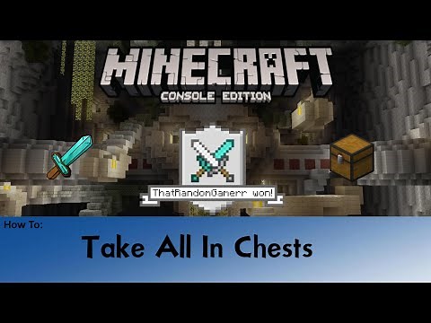 Minecraft: How To Take All In Chests PS4/XBOX "BATTLEMODE TACTIC"