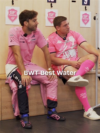 BWT athletes, creative energy, and pure fun - coming together to bring Best Water Technology to life🙌🏼💧 #PinkLifestyle #BestWater #PierreGasly #StadeFrancaisParis #FYP #ChangeTheWorldSipBySip #BWT