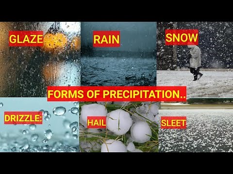 Forms of precipitation || Drizzle rain glaze sleet snow hail