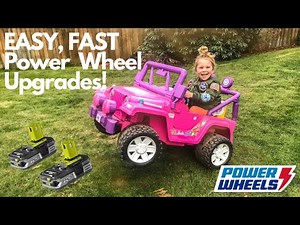 Power Wheels Upgrade | DOUBLE 18v drill battery Mod!