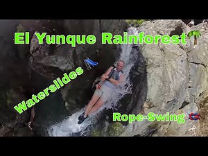 El Yunque Waterslides Deep in the Rainforest! #puertorico #elyunquerainforest #waterslides