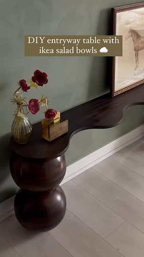 DIY Entryway table with ikea bowls | EZFurnitureFlipz