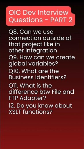OIC Technical Consultant Interview Questions | OIC Developer | Deloitte Interview Questions