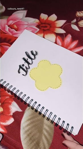 DIY title page design | “School project ke liye perfect title page idea 📒” #shorts #ytshorts #art