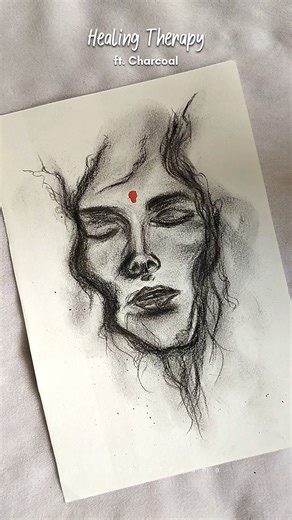 Charcoal potrait 🖤 #sketch #charcoal #art #shorts