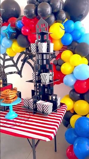 Modern Spider-Man Party 🕷️🕸️❤️ #birthday #kidspartyideas #spiderman #spidermanparty #superheroparty