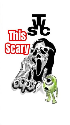 I Drew This Scary Movie Scene… HELLO? 😳✍️