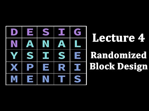 Design of Experiments, Lecture 4: Randomized Block Design