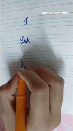 how to write cursive capital letter #I# i #cursivewriting #educational 8