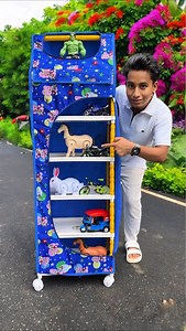 Amr Blue PVC Collapsible Wardrobe unboxing🔥#toys #unboxing #shorts #view #youtube #kids #reel | Anam Toys