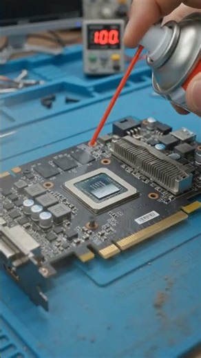 Graphics Card Repair 🔧🎮 | Satisfying GPU Restoration in Tiny Workshop #shorts