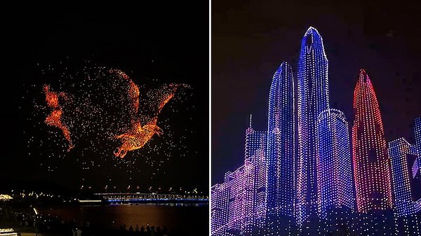 China lights up skies with 10,000 drone display