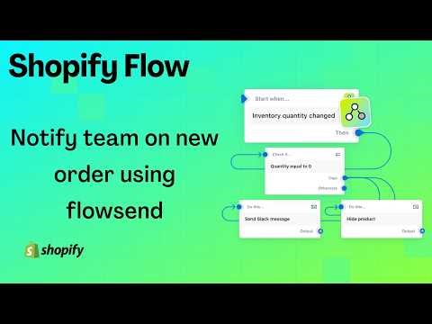 How to Notify team on new order using flowsend?