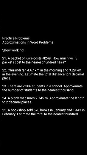 Word Problems on Approximation🔥🔥#easymathstutor #maths #youtubeshorts