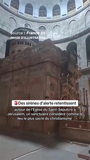 Des sirènes d’alerte retentissent autour de l’Église du Saint-Sépulcre à Jérusalem, un sanctuaire considéré comme le lieu le plus sacré du christianisme.