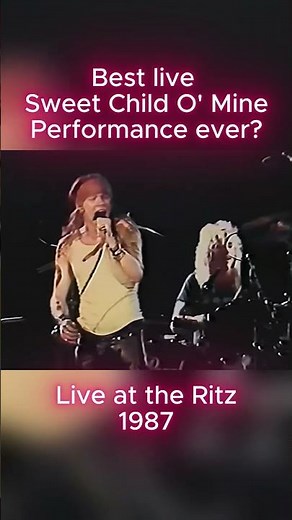 Sweet Child O' Mine live at The Ritz (1987) | #rock #gunsnroses