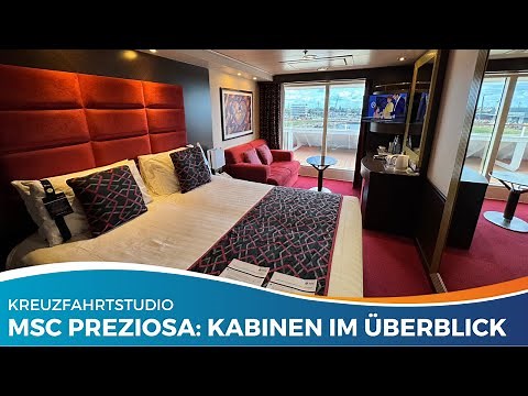 Das sind die verschiedenen Kabinenkategorein der MSC Preziosa im Überblick