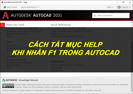 Cách Tắt Mục Help Khi Nhấn F1 Trong AutoCAD | PLCTECH