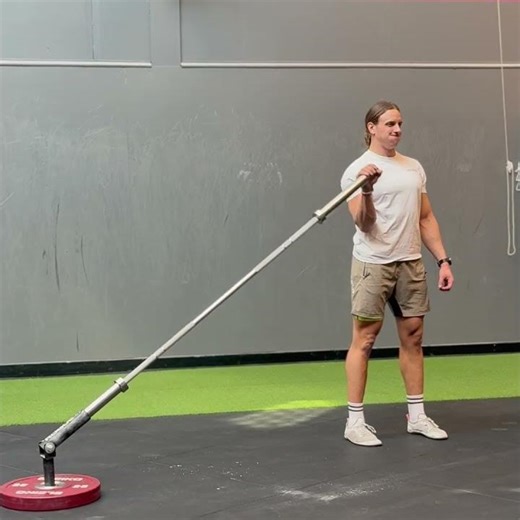 Single Arm Landmine External Rotation Bicep Curls