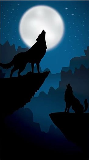 Wolves howling at the moon #shorts #wolf