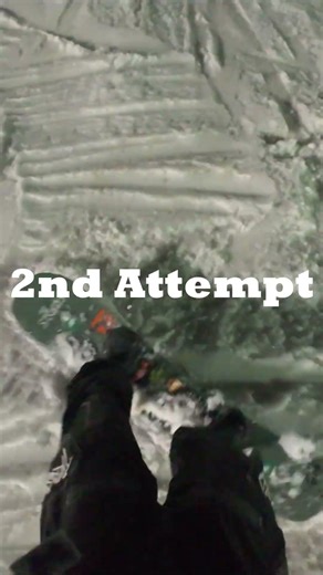 FIRST TIME EVER trying a flip on my snowboard!