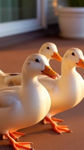Three Cute Ducks Living at Home 🦆 — Full Fun Moments#duck #ducks #shorts #cuteduck #ducklife