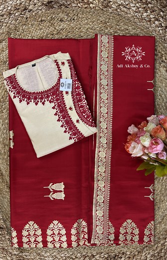 3.7K views · 61 reactions | Introducing a stunning red benarasi with...