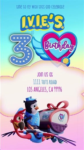 T.O.T.S. Animated Video Invitation | Disney Junior Inspired Birthday Invite