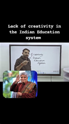 Tanmay on Instagram: "The Indian Education System has stalled creativity and created finished products for job markets. However, on the policy front,the NEP 2020, challenges the older system of assessment, encourages a multidisciplinary approach and inculcates creative pursuits.The success of NEP 2020 in the long run would be crucial for a transformative social change. #sociology #javedakhtar #education #upsc #mpsc"
