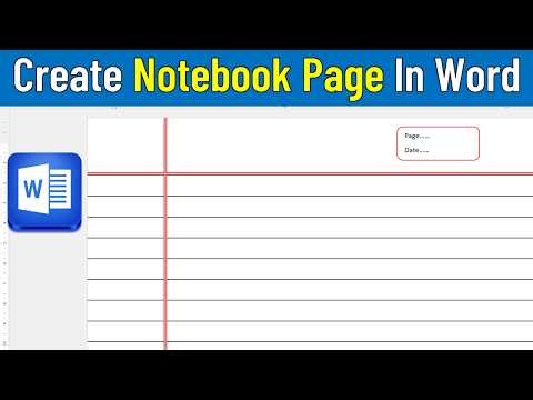How to create Notebook Page in Microsoft Word || How do I make Lined paper in word || Ruled Paper