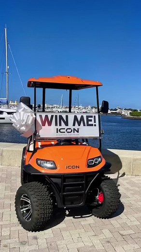 🚨GIVEAWAY ALERT🚨 Have YOU Entered to WIN our “You’re Worth It” ICON Golf Cart Giveaway? The i40L is equipped with an EcoXgear soundbar! Simply go to www.iconev.com/win before April 16th, 2022 5pm EST! @therealbraydonprice @megayachts @ecoxgearau #ecoxgear #giveaway #golfcart #orange #lsv