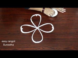 2 rangoli designs easy and simple small beautiful🌸muggulu designs small🌸easy creative kolam design