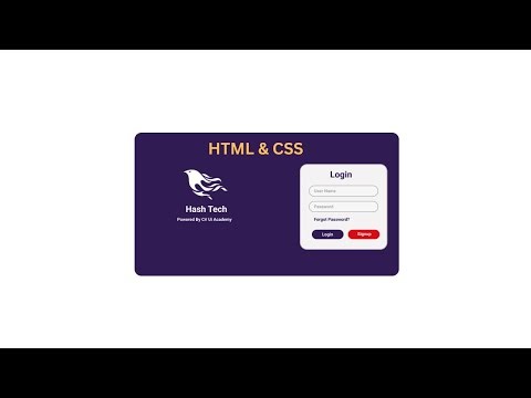 HTML & CSS Login Form Tutorial for Beginners