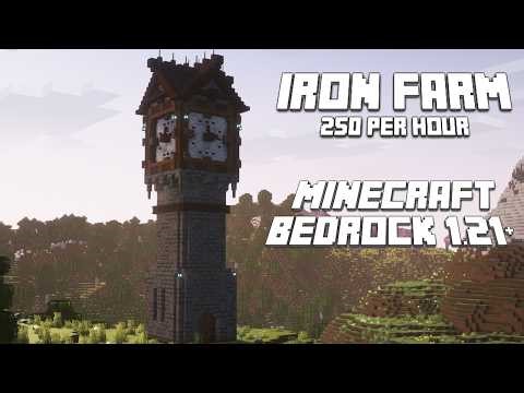 BEDROCK IRON FARM TUTORIAL | Minecraft 1.21+
