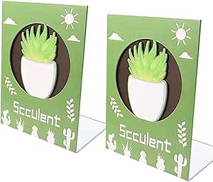 Stable Non-Skid Heavy Duty Book Holder, Cute Bookends for Home and Office 1pair (Radish)