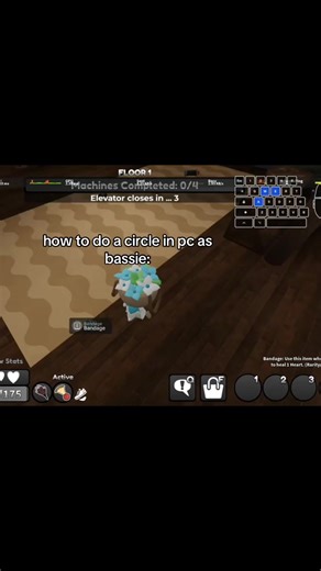 tutorial on how to do circle movement as bassie on pc✌️😭#gaming #dandysworld #bassie #bassiedandysworld