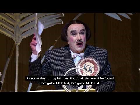 I've Got a Little List (with lyrics) / The Mikado / Gilbert and Sullivan