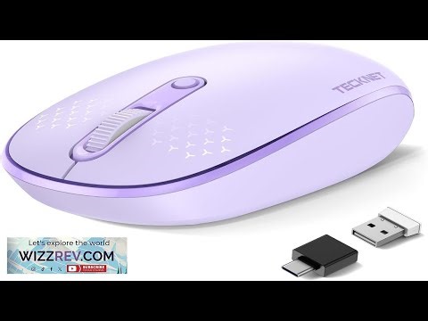 TECKNET Bluetooth Wireless Mouse (BT5.0 3.0 & 2.4G) Silent Click Compact and Portable